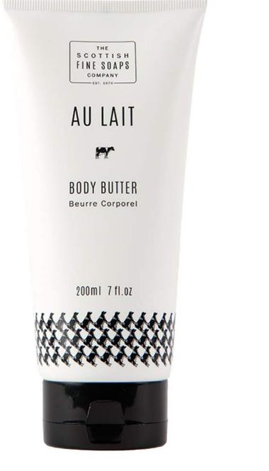 Scottish Fine Soaps Au Lait Body Butter for Women, 7 Ounce